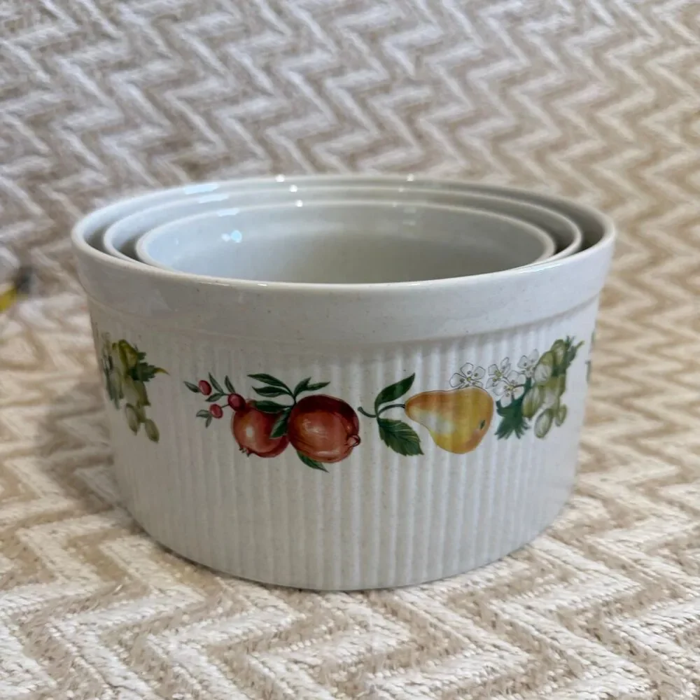 Quince by Wedgewood Set of 3 Stoneware Soufflé Dishes